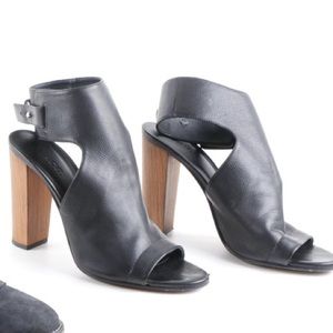Vince Addie Leather Peep Toe Bootie